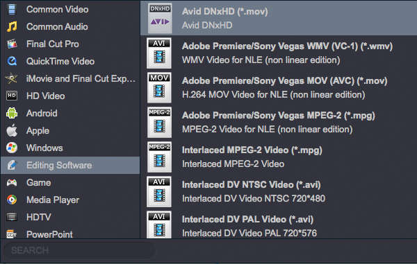 MTS to Avid and Adobe Premiere