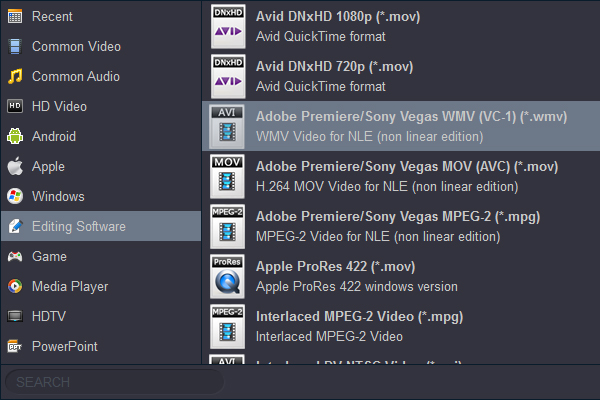 Convert AVCHD to Sony Vegas Pro editable format