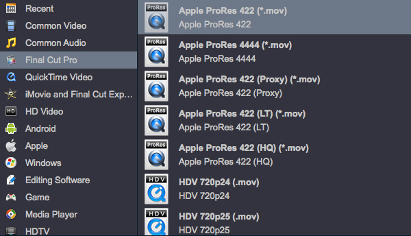 Convert Sony a7S III video to ProRes MOV for FCP X