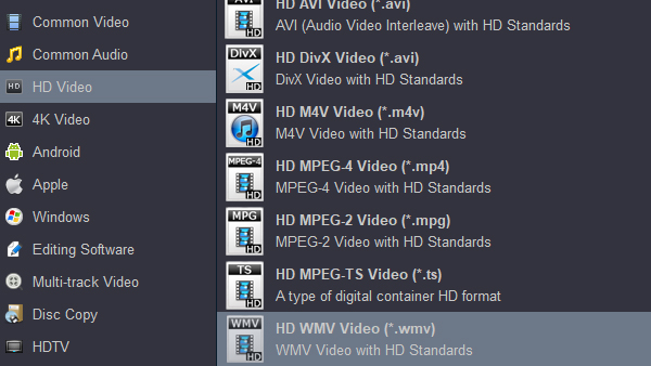Convert video to HD WMV