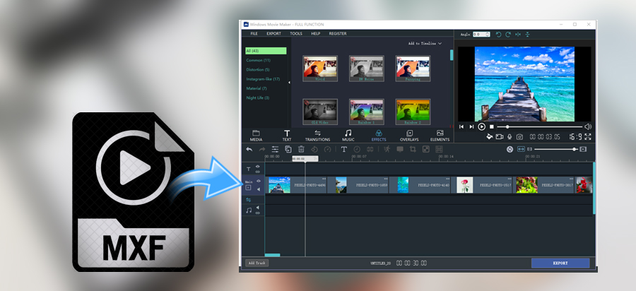 How to import Panasonic MXF to Windows Movie Maker 2020