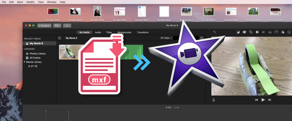 Import and edit MXF in iMovie